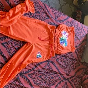 Jogger outfit with belly tank top